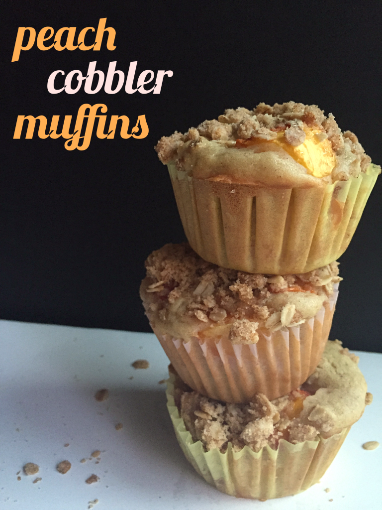 INCREDIBLE Peach Cobbler Muffins! Tastes like peach cobbler in muffin form! SO moist, perfectly sweet and completely dairy free! #dairyfree #recipe | Peach and the Cobbler