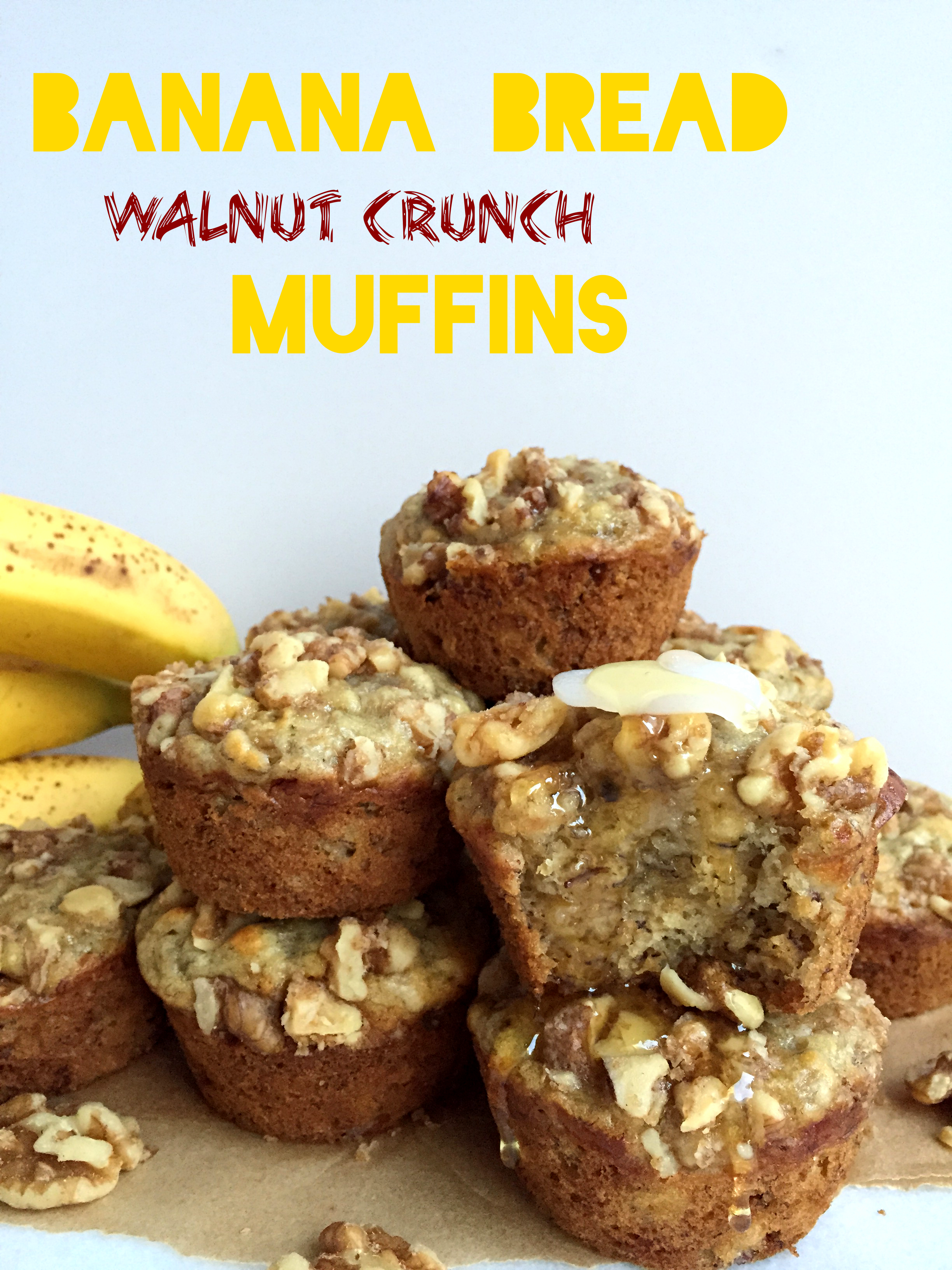 INCREDIBLE Banana Bread Walnut Crunch Muffins! Super moist with the perfect crunch topping and completely dairy free! #dairyfree #recipe | Peach and the Cobbler