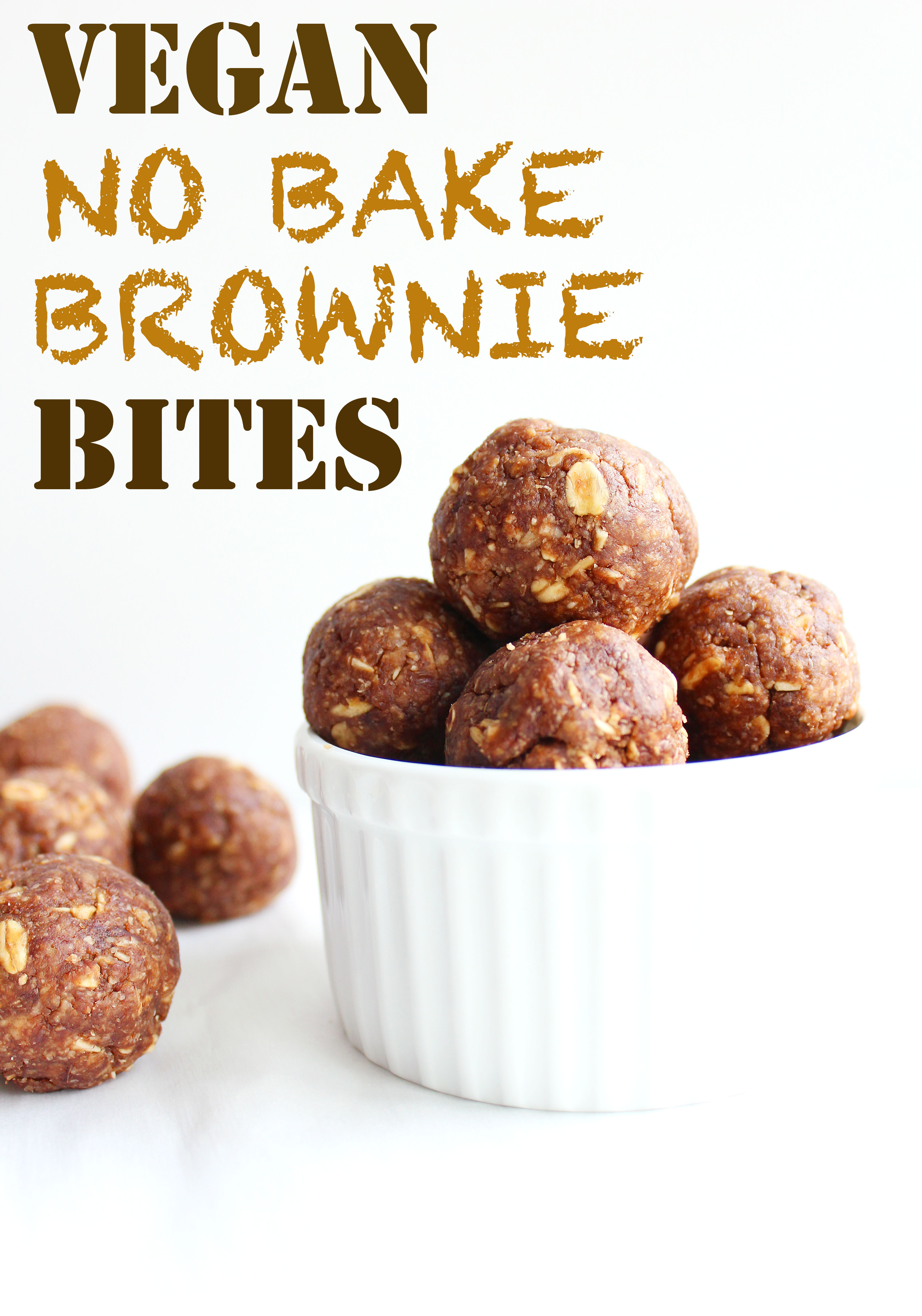 AMAZING Vegan No Bake Brownie Bites! Healthy + Comes Together in 1 bowl and Under 10 Mins! #vegan #glutenfree #refinedsugarfree | Peach and the Cobbler