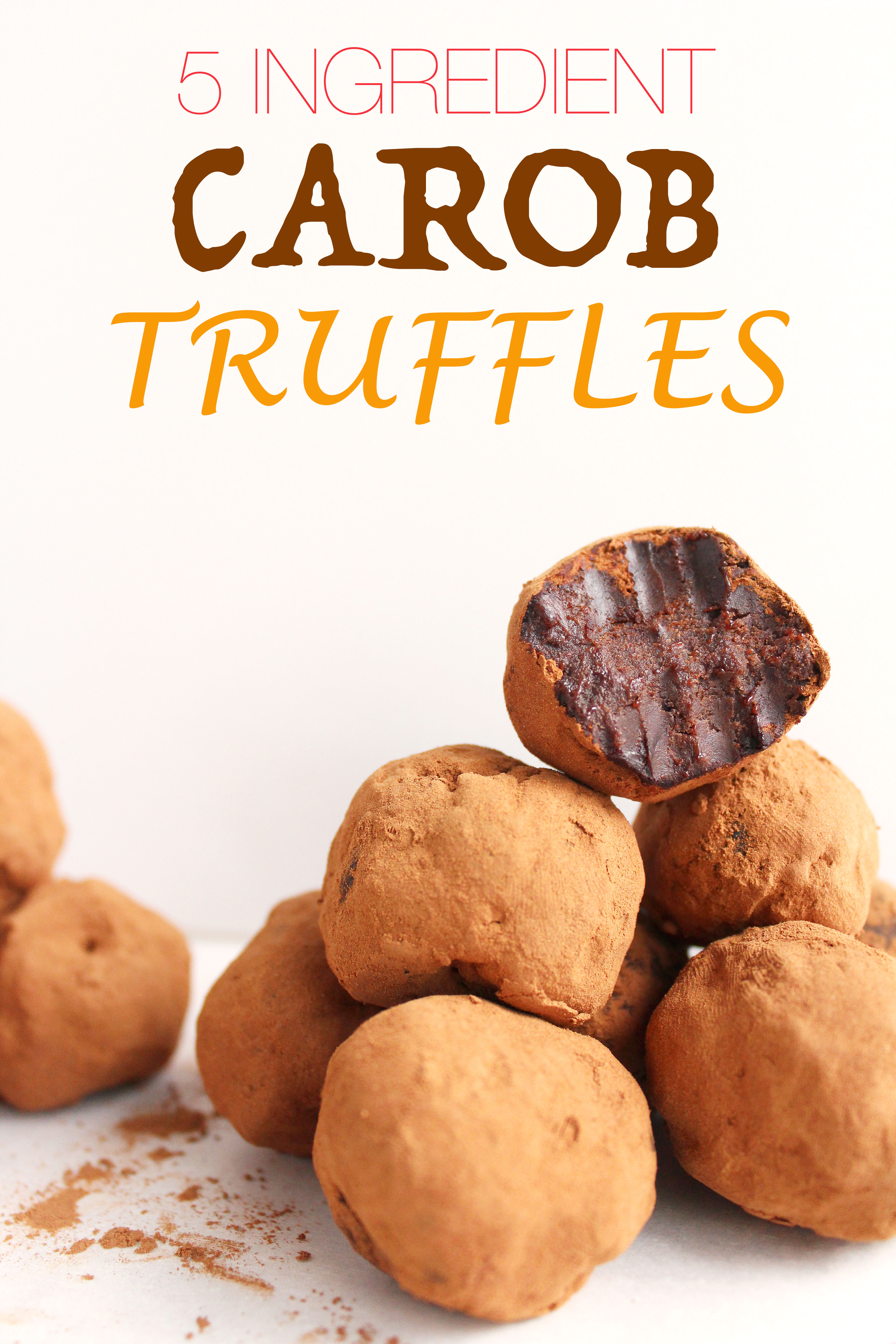 INCREDIBLE 5 Ingredient Carob Truffles! Naturally sweetened, creamy, and SO chocolaty! #vegan #norefinedsugar #recipe | Peach and the Cobbler