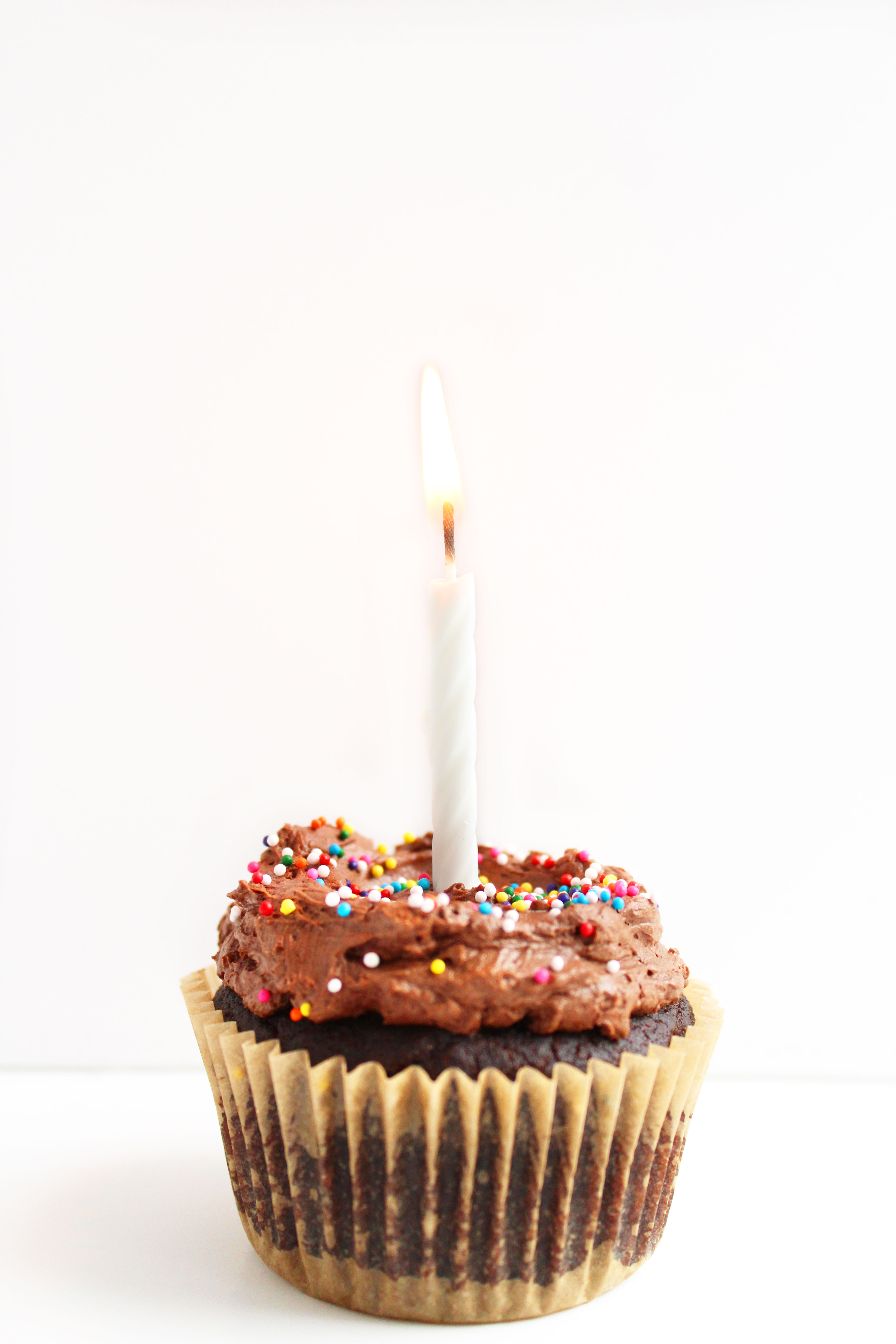 Vegan Chocolate Cupcakes (GF)! A cupcake worthy of a celebration - super chocolatey, moist, & topped with a to-die-for fudge frosting! #vegan #glutenfree #cupcakes | Peachandthecobbler.com