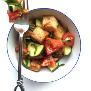 Garlic Bread Panzanella Salad