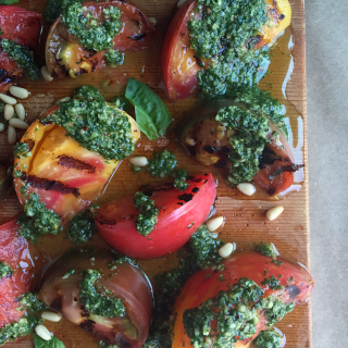 Grilled Pesto Tomatoes