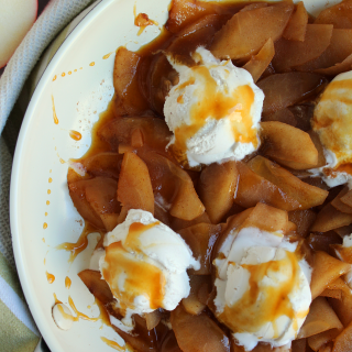 Easy Apple Skillet with Salted Caramel + Some News!